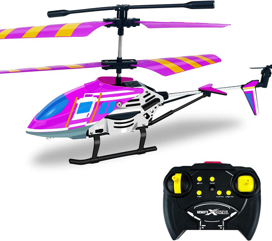 2.4 GHz 3.5 Channel Rc Helicopter Toy with Gyro & LED Light, Perfect Indoor Flying Toy (Purple)